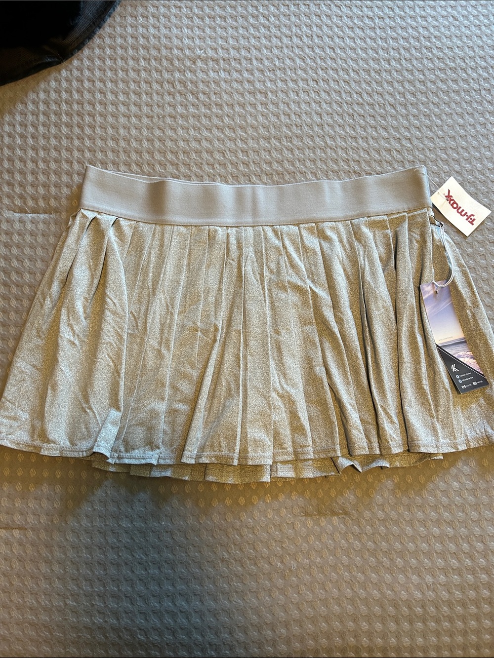 Grey Pleated Mini Tennis Skirt